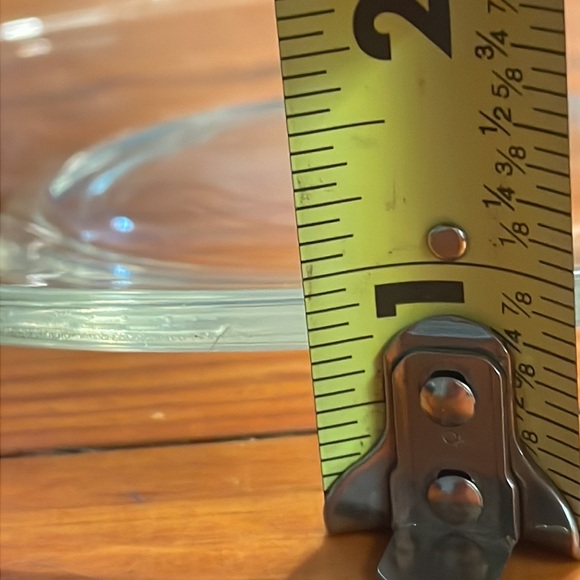 Set of EIGHT 8” heavyweight 1/4” thick curved edge glass salad dessert plates - Picture 15 of 15